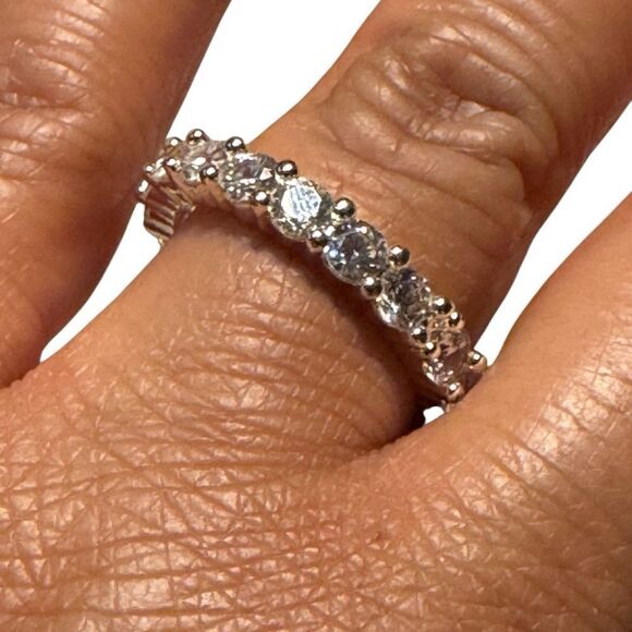 Charter Club Silver Eternity Ring size 10 - Picture 1 of 4
